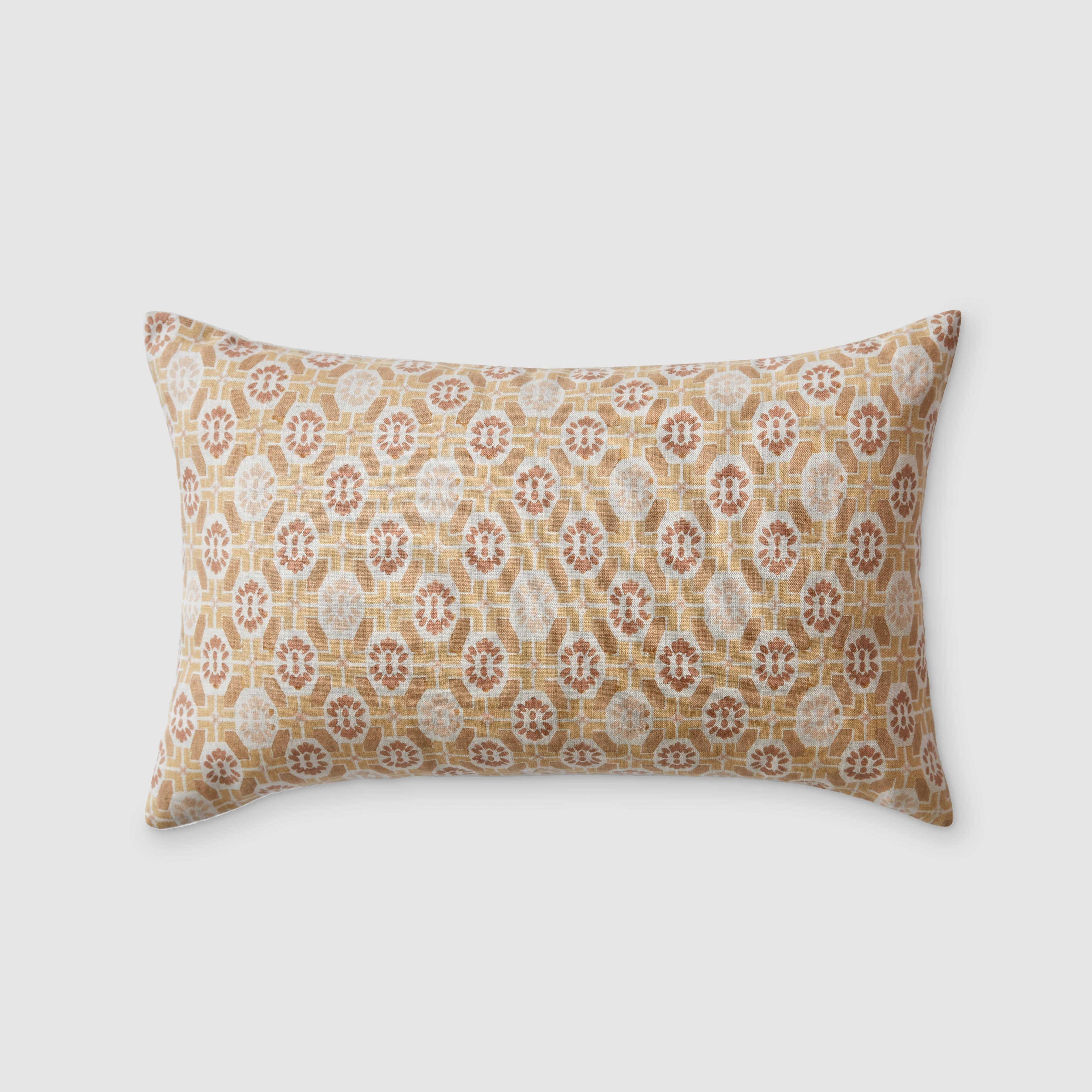Ayana Block Print Lumbar Pillow