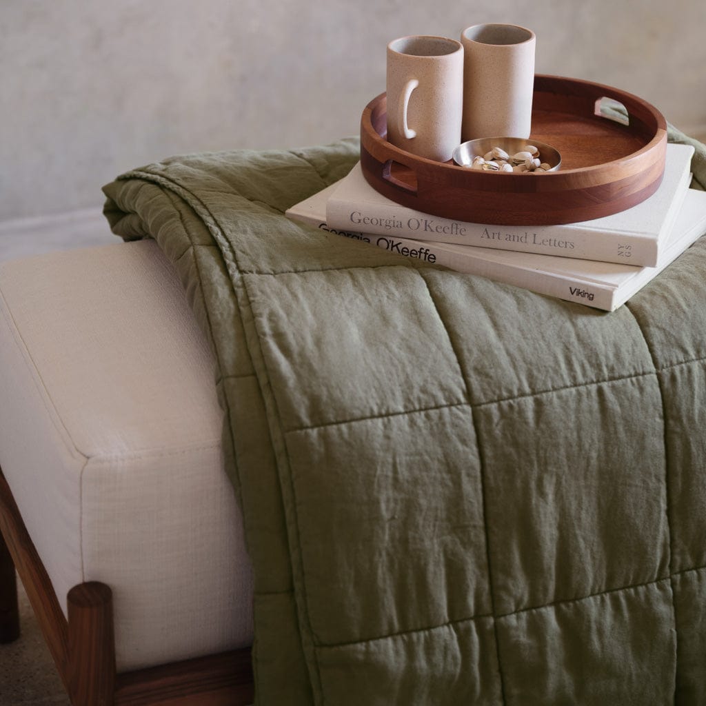 Stonewashed Linen Throw