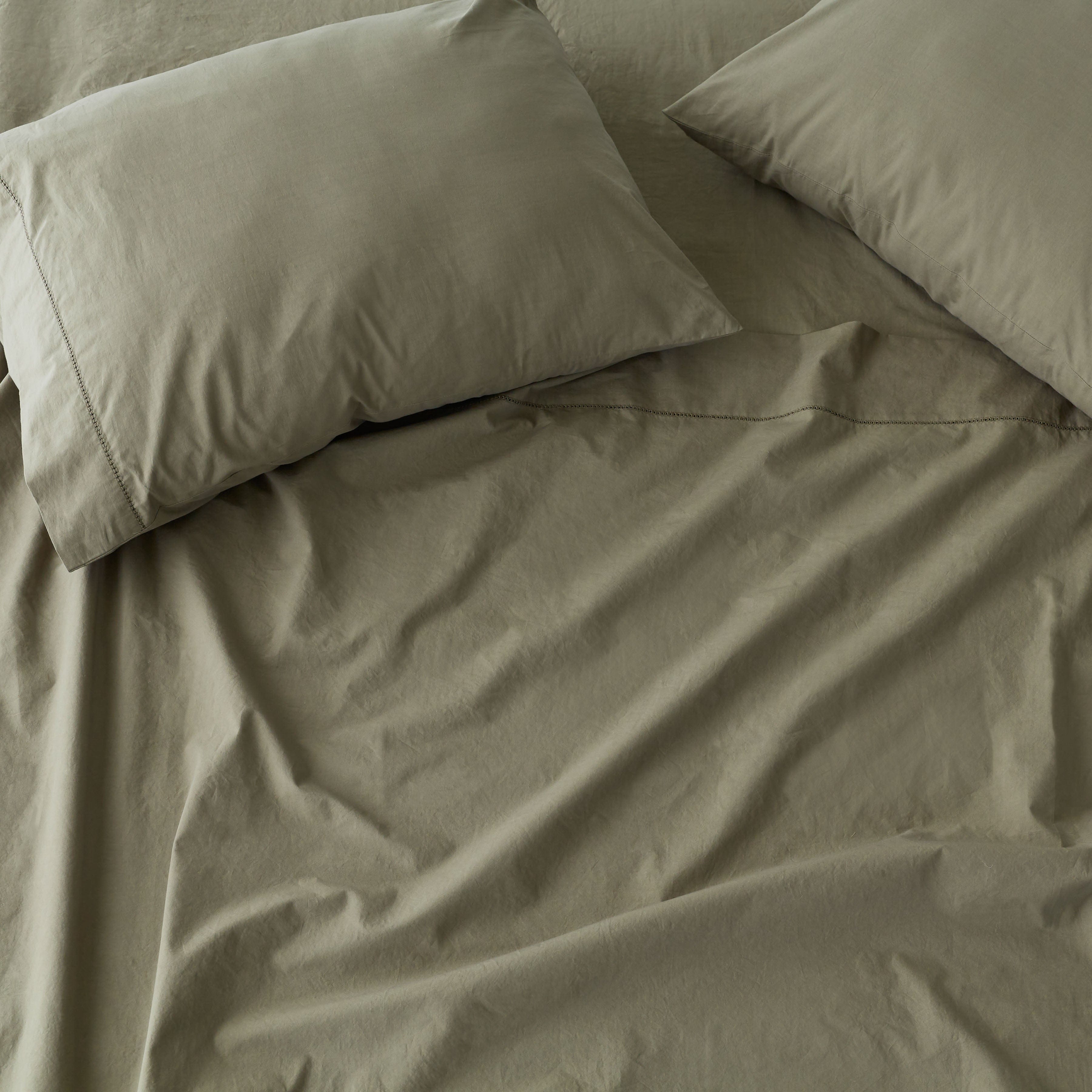 Stonewashed Organic Cotton Percale Pillowcases