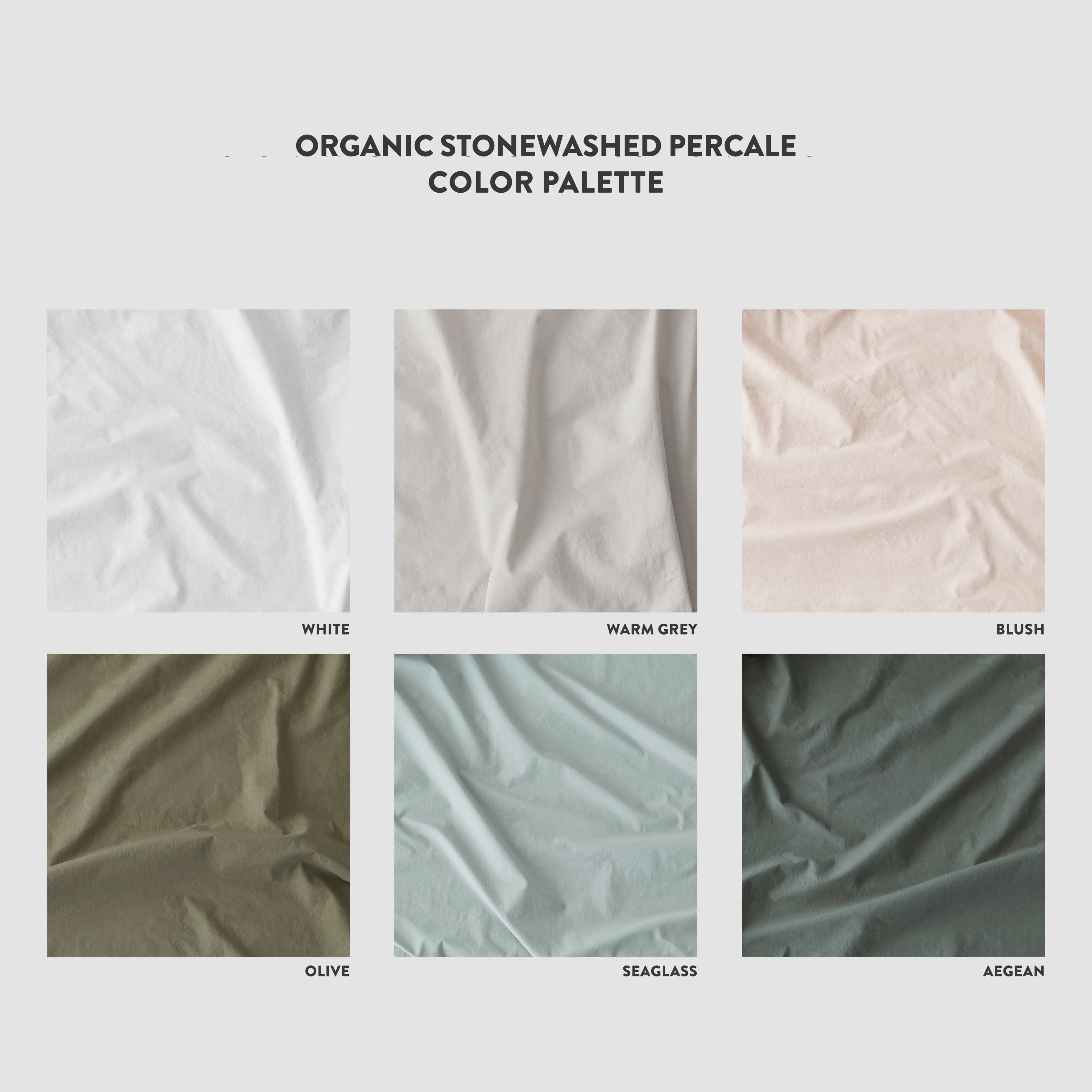Stonewashed Organic Cotton Percale Pillowcases