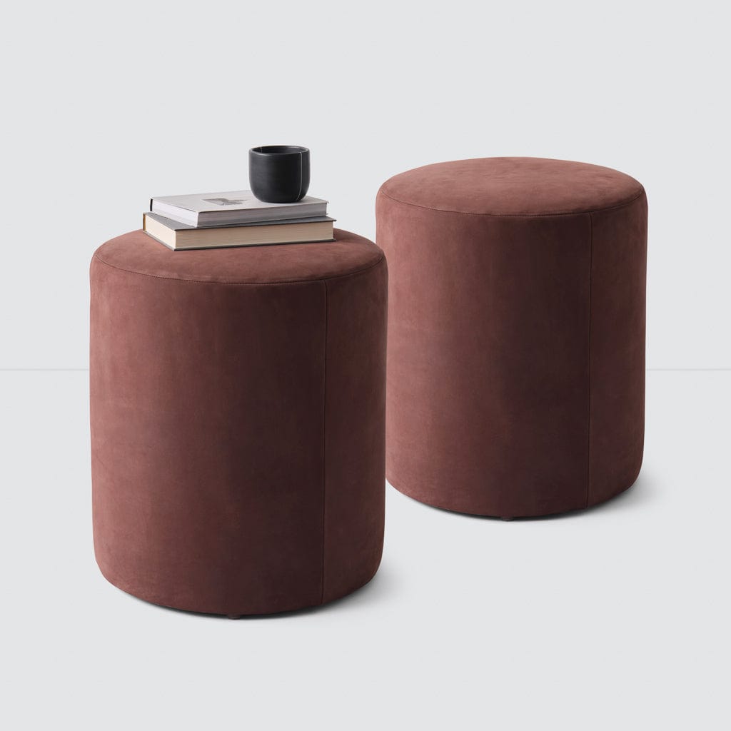 Torres Round Nubuck Ottoman